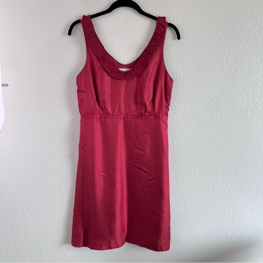 Moulinette Soeurs‎ Womens Sleeveless Ruffle Collar Silk Dress